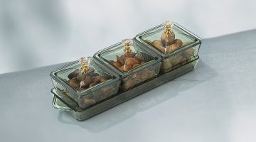 Snack Serving Container Set With Tray